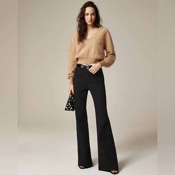 NWT J CREW High-rise flare jean in Black Rinse - Picture 2 of 7